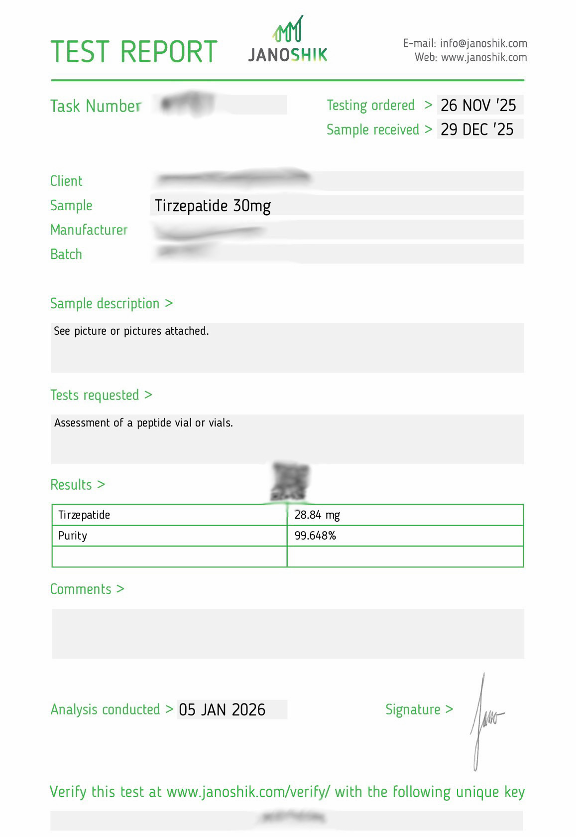 NLBL-2 TIRZ 30MG Lab Report